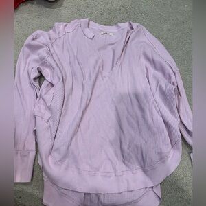 Free people oversized waffle knit top